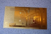 Banknoty pozłacane - Euro.