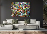 Mozaika emocji akryl na płótnie