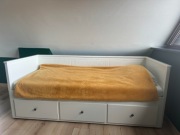 Łóżko IKEA Hemnes z 3 szufladami, 2 materace średnio twarde