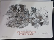 Grafika Poszukiwacze Ptaka czasu z autografem Losiel