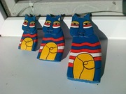 Figurki kotki z drewna 3szt.