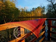 Wzór szydełkowy "Warm November"- wzór na chustę szydełkową.