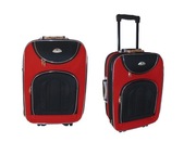 Walizka Podróżna Mała Czerwono-Czarna Wyprzedaż