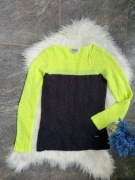 Akrylowy dwukolorowy damski sweterek, Chillin XS/34