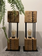 Zestaw 2 lampek nocnych ręcznie robionych