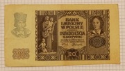 Banknot 20 złotych 1940 bez serii i numeratora