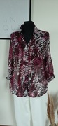 Fioletowo- Biała bluzka na guziki c& a rozmiar S/M 