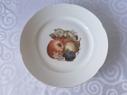 Duża patera porcelanowa 33 cm – Chodzież PRL dekor owoce relief