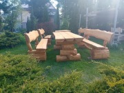 Meble ogrodowe z  bali 