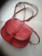 Torebka vintage naturalna skóra długi pasek!