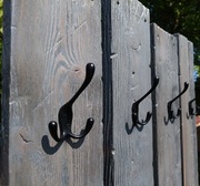 Wieszak na ubrania, deska postarzana, szczotkowana