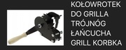 KOŁOWROTEK DO GRILLA TRÓJNÓG - nawijanie łańcucha  z korbką