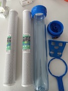 Filtr węglowy wody 100mm x 0,5m z dwoma wkładami 