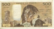Francja, 500 Franków 1989 r Fals, falsyfikat, fałszerstwo