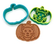 FOREMKA do ciastek - HALLOWEEN - DYNIA + KOT ( wykrawacz+ stempel 7,5 cm)
