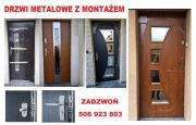 Drzwi zewnętrzne metalowe do domu jednorodzinnego 
