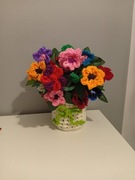 Kwiaty szydełkowe bukiet