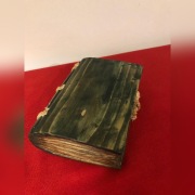 Książka drewno prezent upominek sztuka 