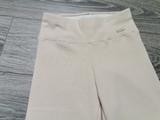 Damskie legginsy prążkowane ocieplane Moraj RDL2200-011 kremowy S/M