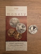 Srebrna moneta Sokół wędrowny, 20 zł, 2008 + folder emisyjny