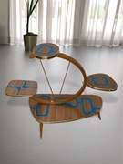 Odświeżony kwietnik poziomowy vintage retro prl loft