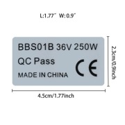 Naklejka Bafang 250w 36v BBS01, BBs02, BBSHD