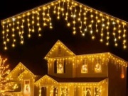 Lampki Świąteczne- Sopelki Zewnętrzne - 14 metrów- 240 diod led