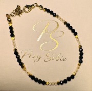 Elegancka Bransoletka: Turmalin Czarny i Cytryn | Hematyt | Hand-Made