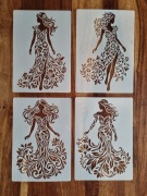 Zestaw 4szt Szablonów,  malarski, DIY, scrapbookingu, Nr K16