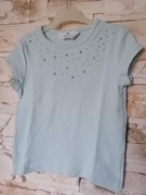 H&M 146/152 t-shirt dziewczęcy nowy, perełki 