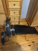 Ławka do treningu skośna z gumą i ciężarkami 1,5kg