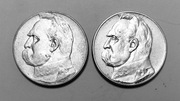 Polska 2 razy 5 zł Piłsudski 1936 i 1938 r. - srebro 