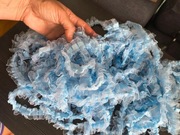 Taśma tasiemka wstążka rękodzieło decoupage błękitna falbanka