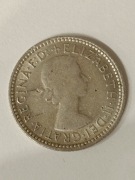 Australia 6 pensow 1961r.Ag.500 Gratia-Regina F.D.Elizabeth II .Dei Gratia 