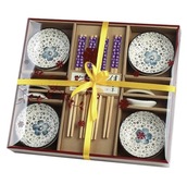 Dätenky Sushi Zestaw sztućców ceramicznych dla 4 osób niebieski