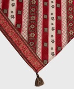 Duża orientalna chusta dupatta wzór pasy czerwona bawełna turban pareo