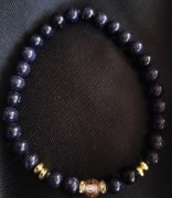 Bransoletka z nocą Kairu, hematytem i cyrkonią 