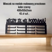 Wieszak na medale metalowy pomalowany proszkowo  czarny kolor 