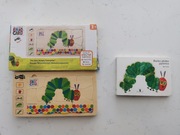 Bardzo głodna gąsienica układanka drewniana 28x15 cm + książka GRATIS