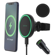 Bezprzewodowa ładowarka samochodowa 15 W, uchwyt samochodowy EP09