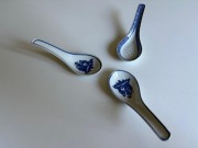 ŁYŻKI CERAMICZNE DO RAMENU CHIŃSKA PORCELANA RAMEN ZUPA (3 sztuki)