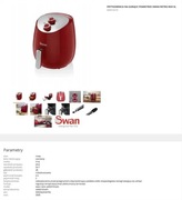 Frytownica na gorące powietrze SWAN Retro Red 5L 2