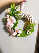 Ręcznie wykonany wielkanocny wianek na stół drzwi 