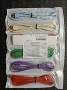 Zestaw 6 szt kolorowe kable do telefonu itd.