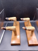 Stare wieszaki z racic – komplet 2 szt. | vintage | myśliwskie