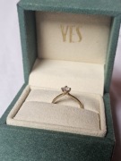 Pierścionek zaręczynowy YES, złoto 585, brylant 0,20 ct, H/SI2, certyfikat
