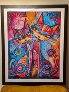 Obraz diamentowy w ramce 40x50 koty