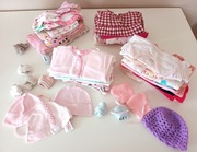 mega paka ubranek dla dziewczynki 0-3-6mies 56 62 68cm body pajacyki