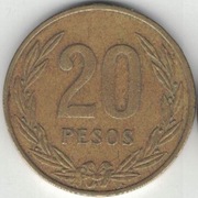 Kolumbia 20 pesos 1982 - 25 mm