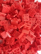 LEGO 99207 1 x 2 - 2 x 2 płytka łamana czerwona komplet 20szt NOWY